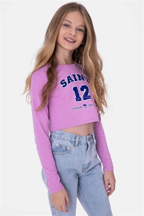 SAINT Cropped Tee in 2021 | Girls fashion tween, Cute girl outfits, Cute outfits for kids