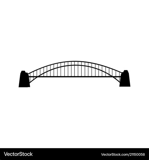 Bridge silhouette Royalty Free Vector Image - VectorStock