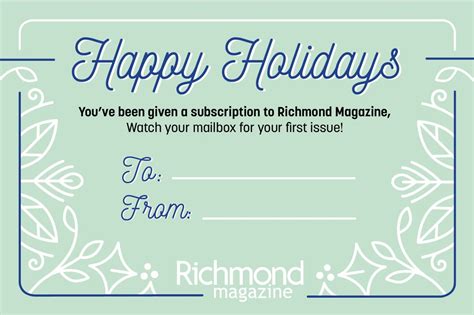 Download a Gift Card! - richmondmagazine.com