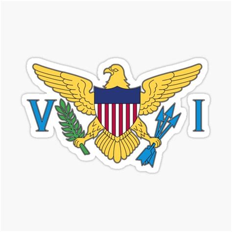 "USVI Flag logo COLOR - U.S. Virgin Islands " Sticker for Sale by Local ...