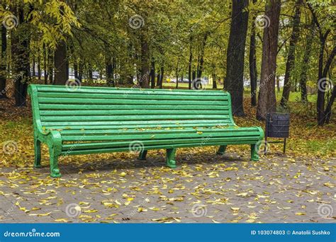 A Bench in the Park in Autumn Stock Image - Image of park, space: 103074803