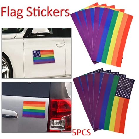 LGBT Pride Rainbow Flag Car Stickers (5 Pieces/Set) - Queerks™