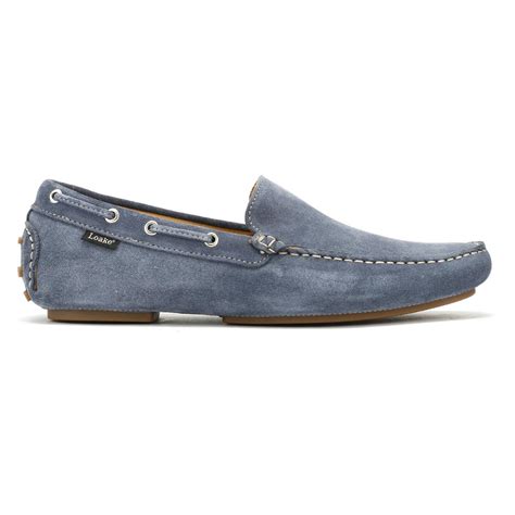 Loake Mens Light Blue Donington Suede Loafers for Men - Lyst