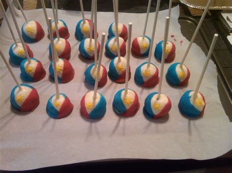 Shell's Tasty Treats: Filipino flag cake pops