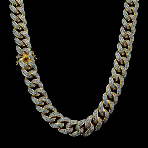 Diamond Cuban Link Chain In 18k Gold (12mm) | ubicaciondepersonas.cdmx ...