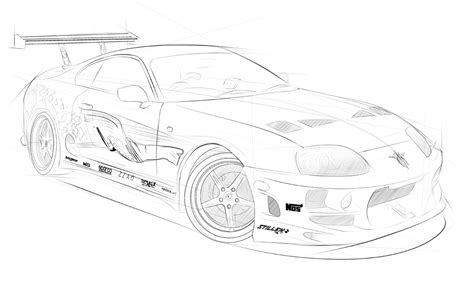 Fast Furious Supra Sketch by HellBoss-WG on DeviantArt