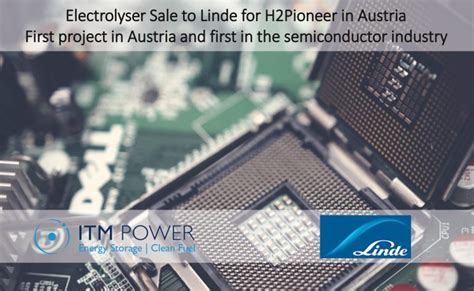 ITM Power announced sale of hydrogen (2MW) electrolyzer to Linde for ...