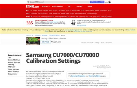 Samsung CU7000/CU7000D Calibration Settings - RTINGS.com