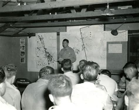 38th Bombardment Squadron briefing for raid on Ponape