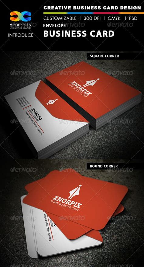 Envelope Business Card | Corporate business card, Print templates, Cards