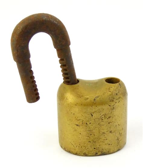 Unusual Antique Brass Lock Padlock - The Collectors Bag | Antiques, Antique brass, Padlock