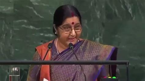 Watch: Sushma Swaraj's historic speech at the UN General Assembly | News - Times of India Videos