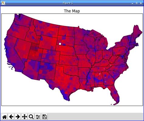 2016 Projective Blue Red State Map - Map