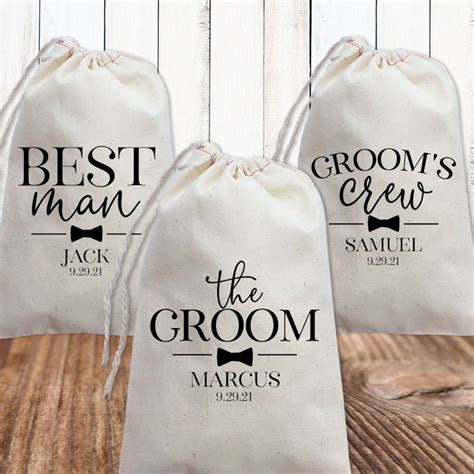 Personalized Groomsmen Gift Bags Groom's Crew Wedding | Etsy