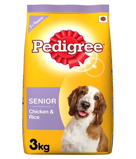 Pedigree (Senior - Dog Food) Chicken & Rice, 3 kg Pack: Buy Pedigree (Senior - Dog Food) Chicken ...