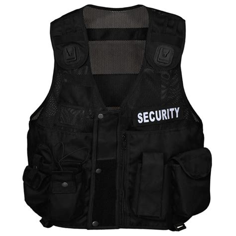 0135 PLAIN BLACK SECURITY TACTICAL VEST - Security Concepts Services ...