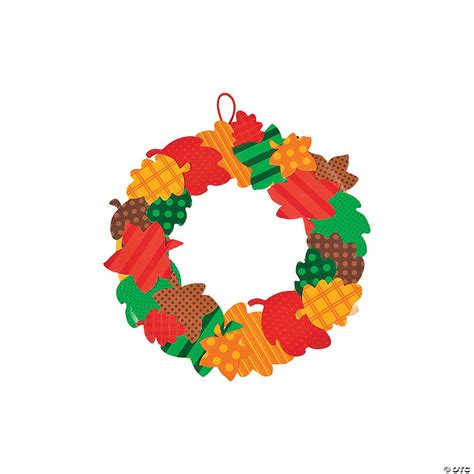 Fall Leaves Paper Wreath Craft Kit