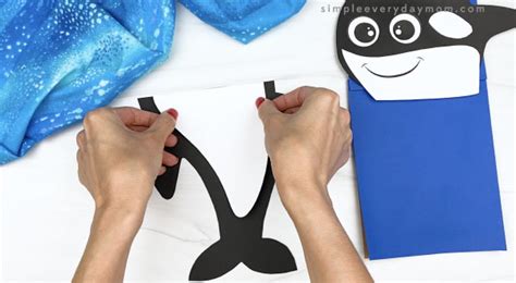 Killer Whale Paper Bag Puppet Craft [Free Template]