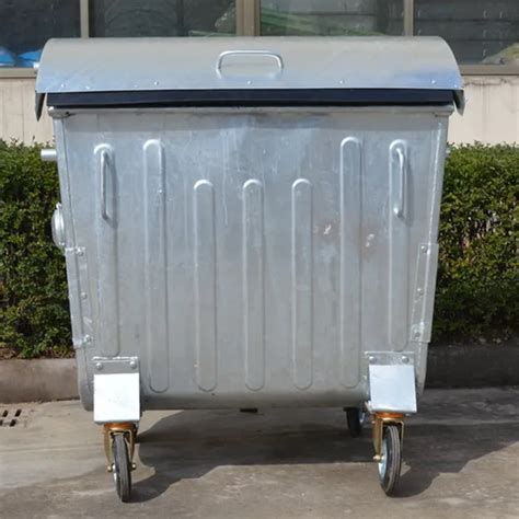 Galvanized Garbage Can Trash Can Waste Can With Wheels Buy Metal ...