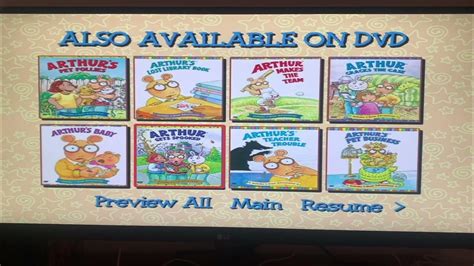 Arthur: Arthur Saves The Day DVD Menu Walkthrough 2004 - YouTube