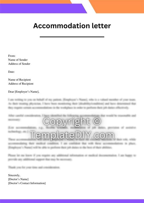 Sample Reasonable Accommodation Letter From Doctor