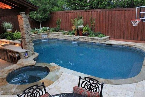 View Inground Pool Small Backyard PNG