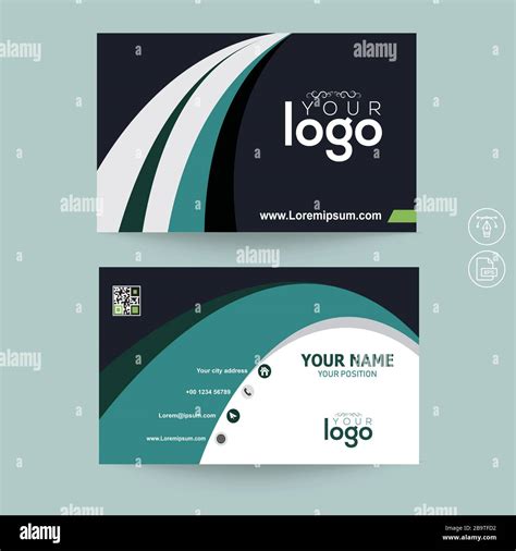 Simple tech business card template Stock Vector Image & Art - Alamy