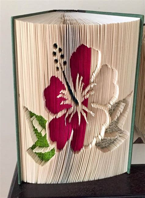 Cut & Fold Book Folding Pattern Intricate HIBISCUS FLOWER 521 - Etsy UK