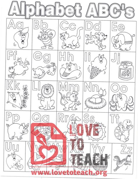 ABCs Coloring Page | LoveToTeach.org