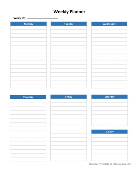 Onenote Weekly Planner Template - Free Printable Templates