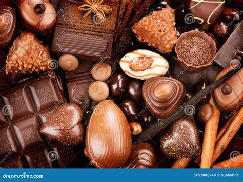 Chocolates Sweets Background Stock Image - Image of assortment, christmas: 52042749