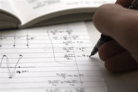 Math Homework Studen Doing His Math Homework Stock Image - Image of education, equation: 11695577