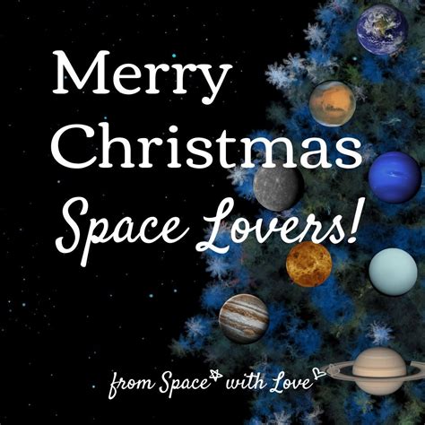 a christmas tree with planets and the words merry christmas space ...