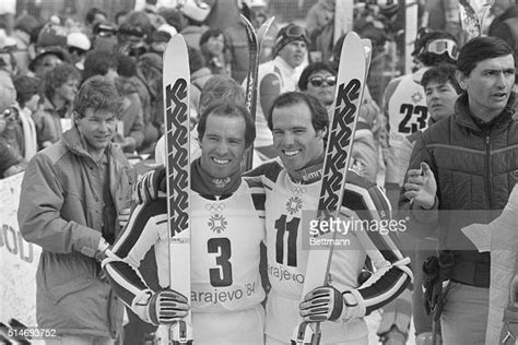 American twin brothers Steve and Phil Mahre smile and stand... News Photo - Getty Images