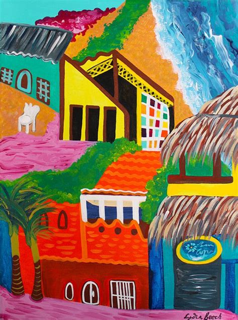 Art Painting // Costa Rica By The Sea // Colorful Original Art Acrylic ...