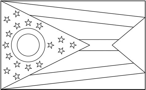 Ohio Flag coloring page - Download, Print or Color Online for Free