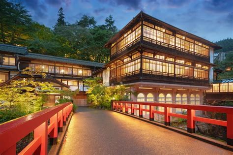 Premium Photo | Shima onsen gunma japan traditional architecture at dusk