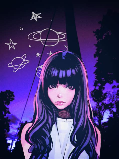 Anime Girls Aesthetic / Purple Aesthetic Images Anime | aesthetic name ...