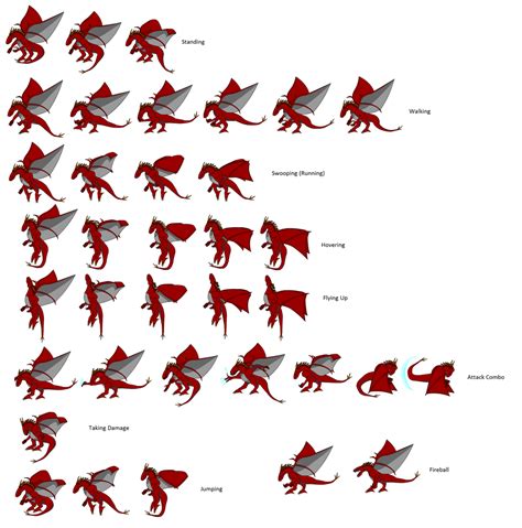 Dragon Sprite Sheet by Nampot on DeviantArt