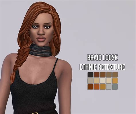 Braid Loose Ethnic Retexture - Sims 4 - Updated,... | Silly Mai