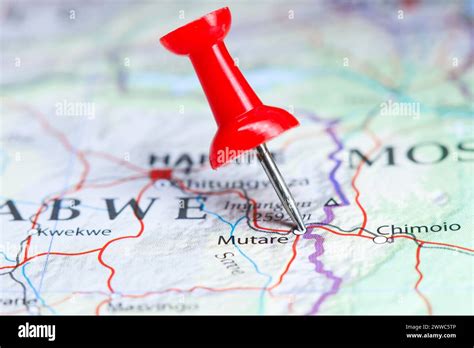 Mutare , Zimbabwe pin on map Stock Photo - Alamy