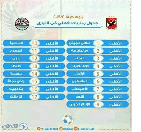 مواعيد مباريات الاهلي في الدوري