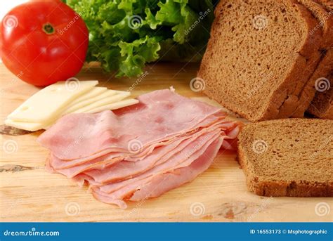 Ham Sandwich Ingredients Stock Photos - Image: 16553173