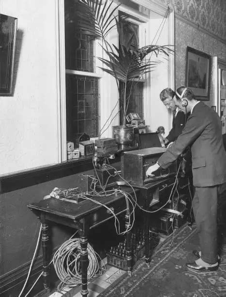 TWO MEN OPERATING telephone switchboard equipment 1920 OLD PHOTO $9.00 ...