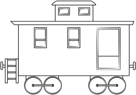 Train Caboose Coloring Pages Printable