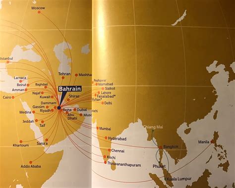 The Timetablist: Gulf Air Network, October 2016: The Eastward Routes