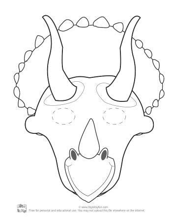 Printable Dinosaur Masks Templates (free (With images) | Dinosaur mask ...