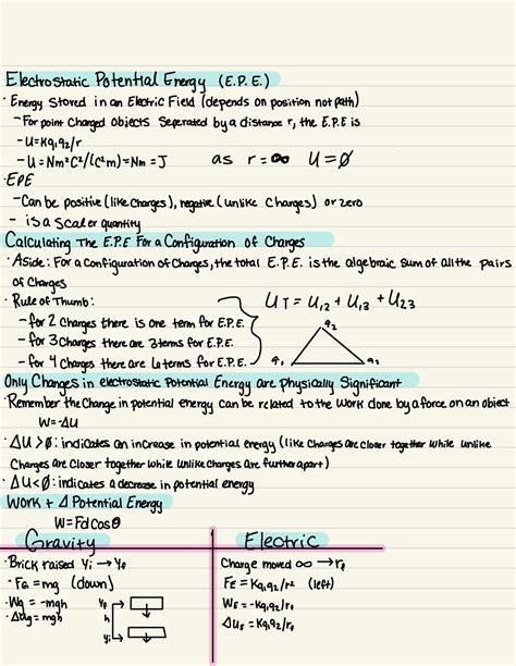 Electrostatic Potential Energy - PHYS 2120 - Studocu