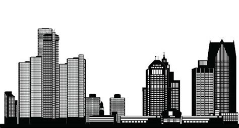 Detroit Skyline Silhouette Stock Photos, Pictures & Royalty-Free Images - iStock