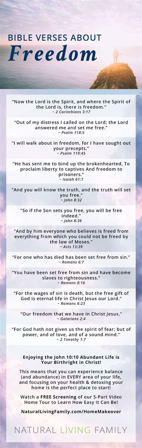 Bible Verses About Freedom - Spiritually & Physically